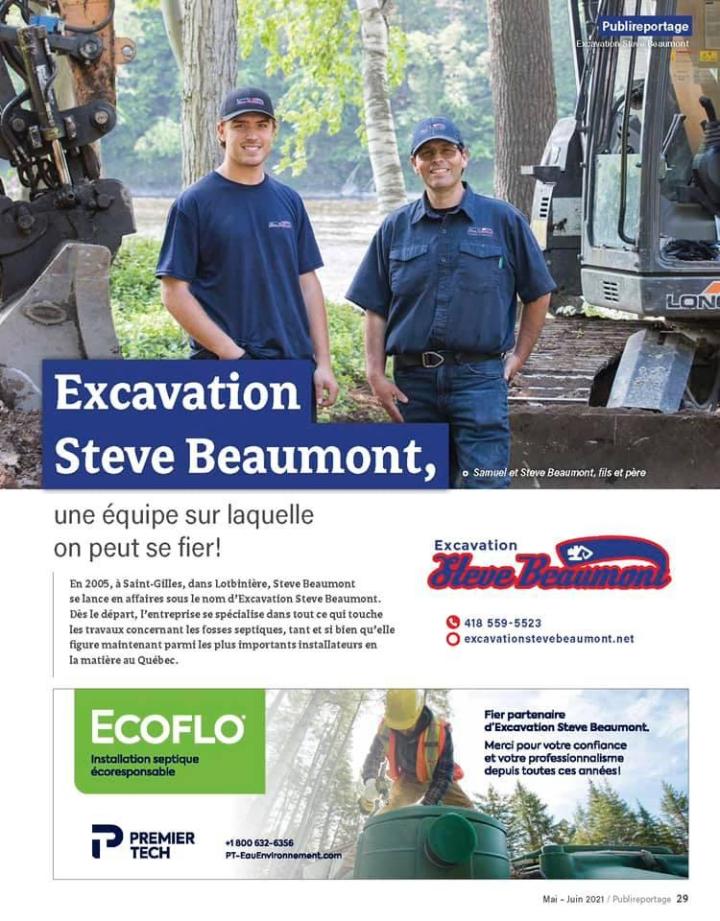 Experts en Systèmes Septiques SaintGilles Excavation Steve Beaumont